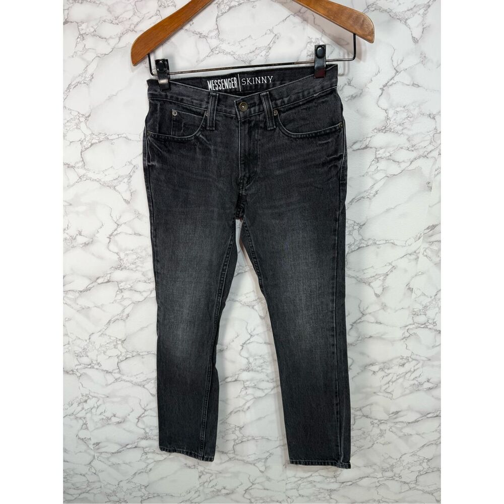 Free World Women’s Messenger Jeans sz 28 Black Denim #G2